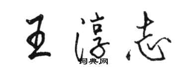 骆恒光王淳志行书个性签名怎么写