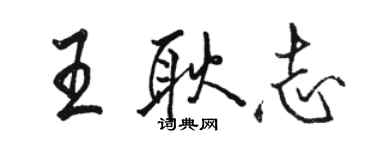 骆恒光王耿志行书个性签名怎么写