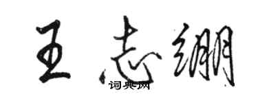 骆恒光王志绷行书个性签名怎么写