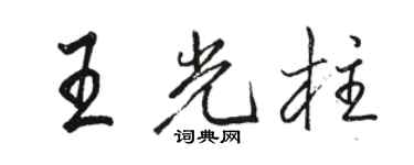 骆恒光王光柱行书个性签名怎么写