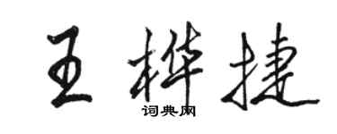 骆恒光王桦捷行书个性签名怎么写
