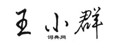 骆恒光王小群行书个性签名怎么写