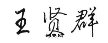 骆恒光王贤群行书个性签名怎么写