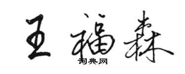 骆恒光王福森行书个性签名怎么写