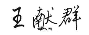 骆恒光王献群行书个性签名怎么写