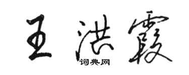 骆恒光王洪霞行书个性签名怎么写