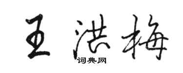 骆恒光王洪梅行书个性签名怎么写