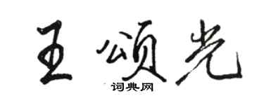 骆恒光王颂光行书个性签名怎么写