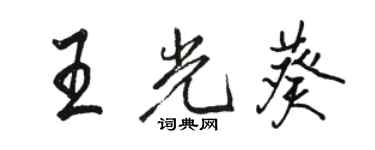 骆恒光王光葵行书个性签名怎么写