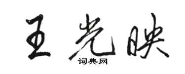 骆恒光王光映行书个性签名怎么写
