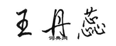 骆恒光王丹蕊行书个性签名怎么写