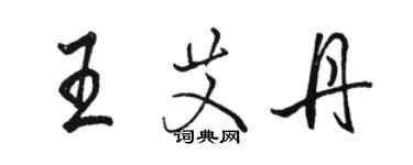 骆恒光王艾丹行书个性签名怎么写