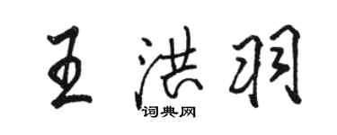 骆恒光王洪羽行书个性签名怎么写