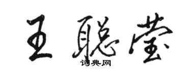 骆恒光王聪莹行书个性签名怎么写