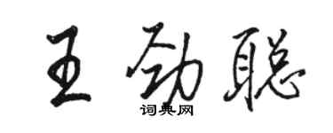 骆恒光王劲聪行书个性签名怎么写