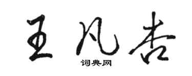 骆恒光王凡杏行书个性签名怎么写