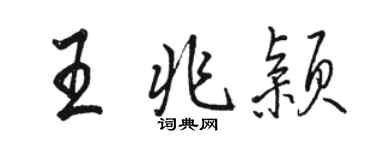 骆恒光王兆颖行书个性签名怎么写