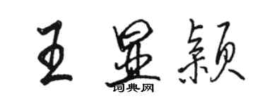骆恒光王显颖行书个性签名怎么写
