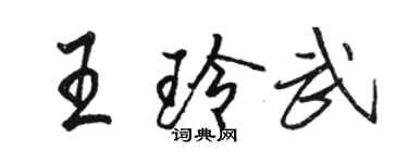 骆恒光王玲武行书个性签名怎么写