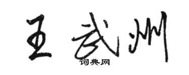 骆恒光王武州行书个性签名怎么写