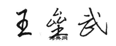 骆恒光王垒武行书个性签名怎么写