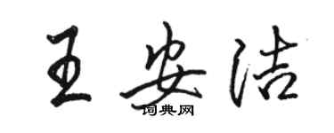 骆恒光王安洁行书个性签名怎么写