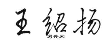 骆恒光王绍扬行书个性签名怎么写
