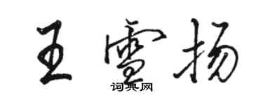 骆恒光王雪扬行书个性签名怎么写