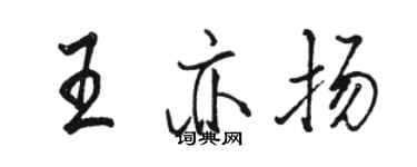 骆恒光王亦扬行书个性签名怎么写