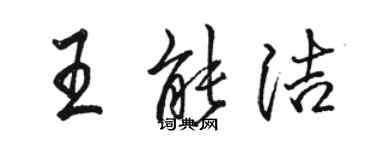 骆恒光王能洁行书个性签名怎么写
