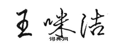 骆恒光王咪洁行书个性签名怎么写