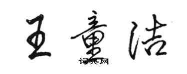 骆恒光王童洁行书个性签名怎么写