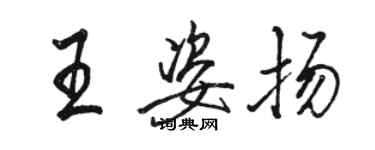骆恒光王姿扬行书个性签名怎么写