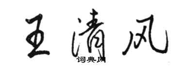 骆恒光王清风行书个性签名怎么写