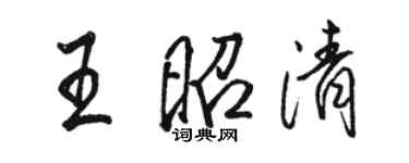 骆恒光王昭清行书个性签名怎么写