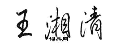 骆恒光王湘清行书个性签名怎么写