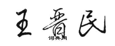 骆恒光王晋民行书个性签名怎么写