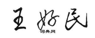 骆恒光王好民行书个性签名怎么写