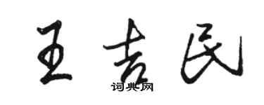 骆恒光王吉民行书个性签名怎么写