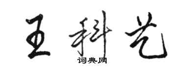 骆恒光王科艺行书个性签名怎么写