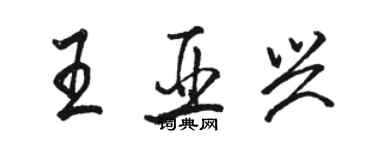 骆恒光王亚兴行书个性签名怎么写