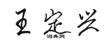 骆恒光王定兴行书个性签名怎么写