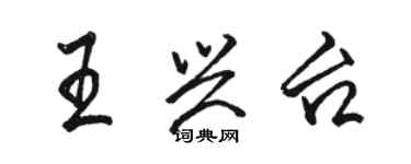 骆恒光王兴台行书个性签名怎么写