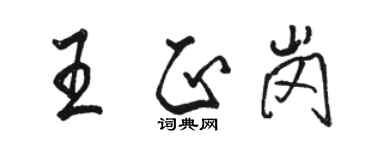 骆恒光王正岗行书个性签名怎么写