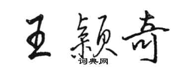 骆恒光王颖奇行书个性签名怎么写