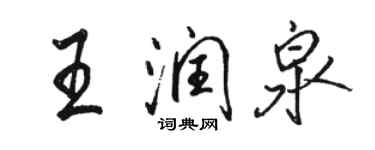 骆恒光王润泉行书个性签名怎么写