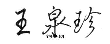 骆恒光王泉珍行书个性签名怎么写