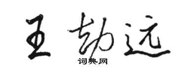 骆恒光王劫远行书个性签名怎么写