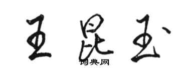 骆恒光王昆玉行书个性签名怎么写