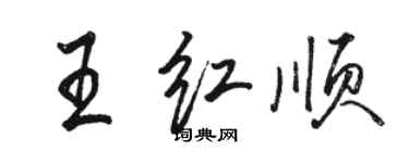 骆恒光王红顺行书个性签名怎么写